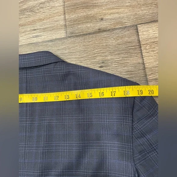Canali Blazer Suit Jacket Sz 40R Plaid‎ Wool Dual Vent 2 Button #2 - Picture 11 of 14